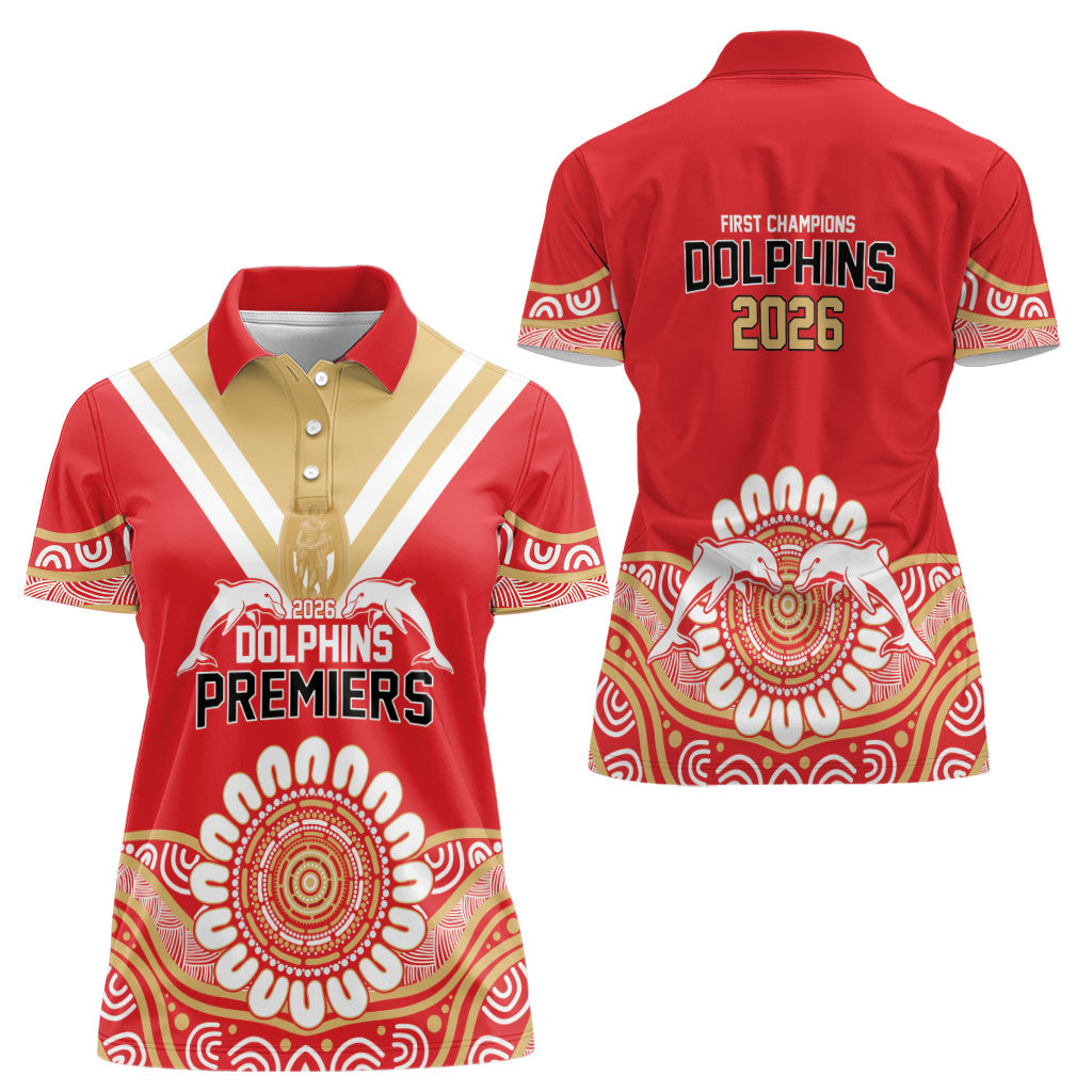 Dolphins First Champions 2026 Women Polo Shirt First Flag Championship