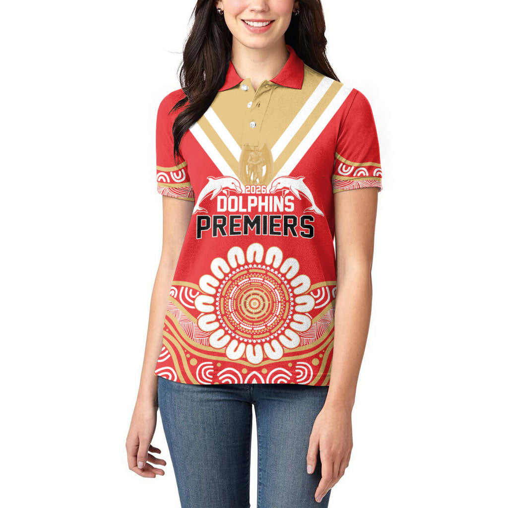 Dolphins First Champions 2026 Women Polo Shirt First Flag Championship