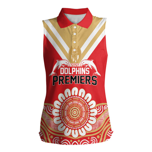 Dolphins First Champions 2026 Women Sleeveless Polo Shirt First Flag Championship