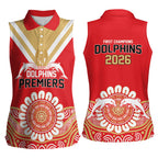 Dolphins First Champions 2026 Women Sleeveless Polo Shirt First Flag Championship