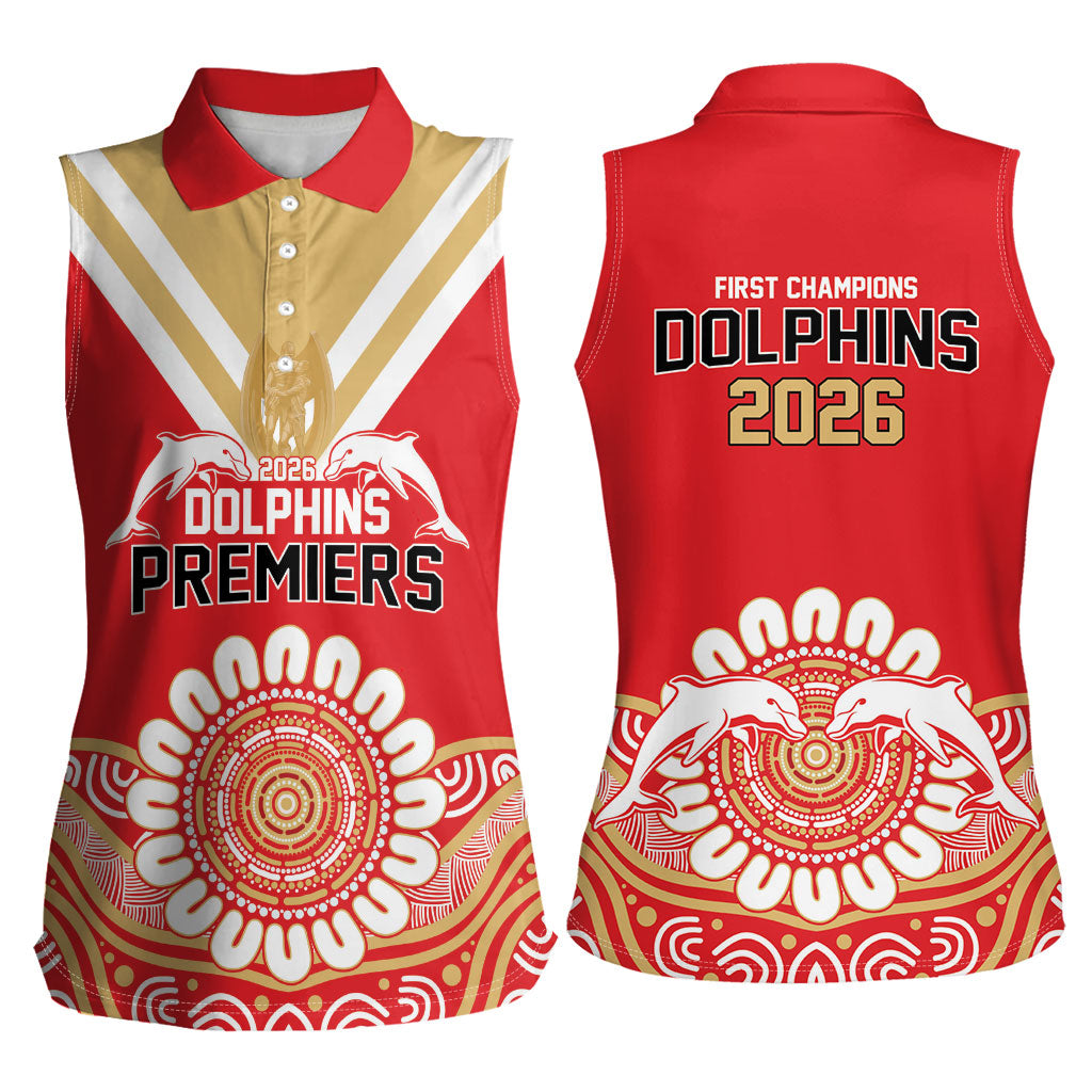 Dolphins First Champions 2026 Women Sleeveless Polo Shirt First Flag Championship