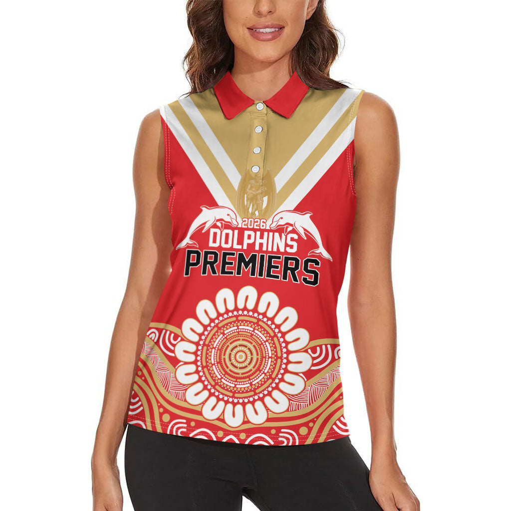 Dolphins First Champions 2026 Women Sleeveless Polo Shirt First Flag Championship