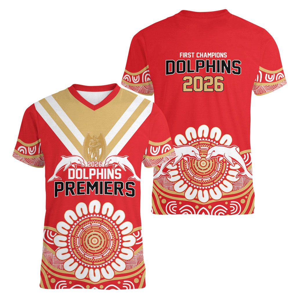 Dolphins First Champions 2026 Women V-Neck T-Shirt First Flag Championship