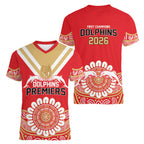 Dolphins First Champions 2026 Women V-Neck T-Shirt First Flag Championship