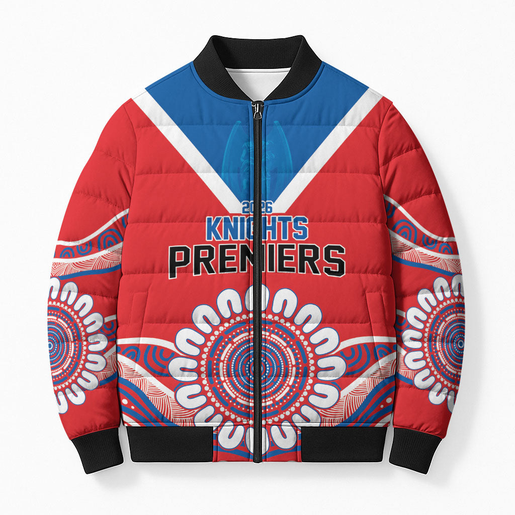 Newcastle Premiers 2026 Bomber Puffer Jacket Knights Champions Three Premiership History