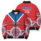 Newcastle Premiers 2026 Bomber Puffer Jacket Knights Champions Three Premiership History