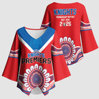 Newcastle Premiers 2026 Kimono Sleeve Blouse Knights Champions Three Premiership History