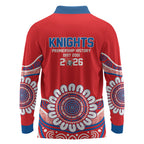 Newcastle Premiers 2026 Long Sleeve Polo Shirt Knights Champions Three Premiership History