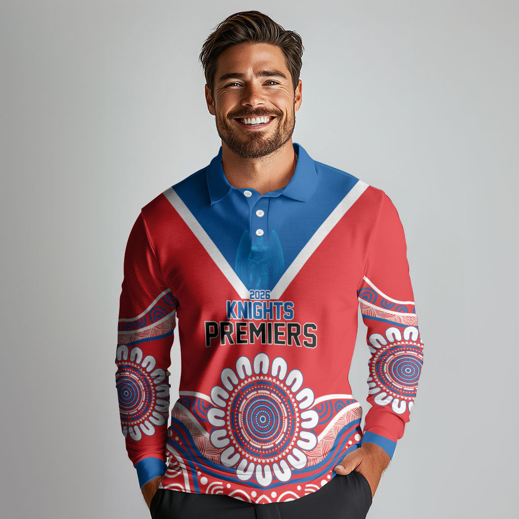 Newcastle Premiers 2026 Long Sleeve Polo Shirt Knights Champions Three Premiership History