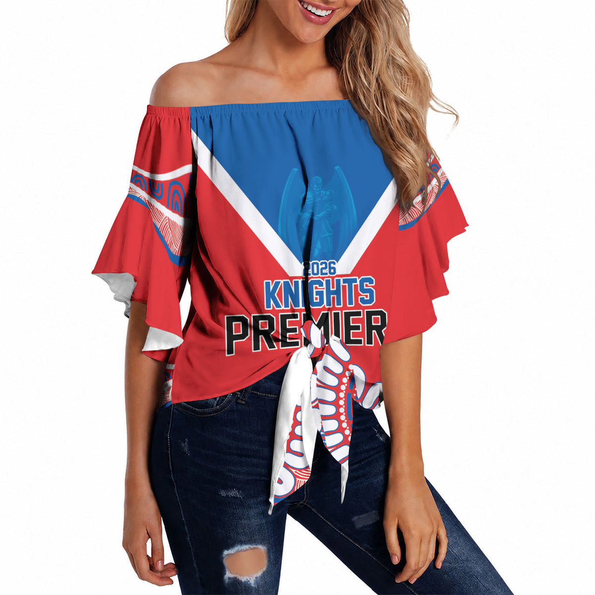 Newcastle Premiers 2026 Off Shoulder Wrap Waist Top Knights Champions Three Premiership History