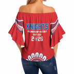 Newcastle Premiers 2026 Off Shoulder Wrap Waist Top Knights Champions Three Premiership History