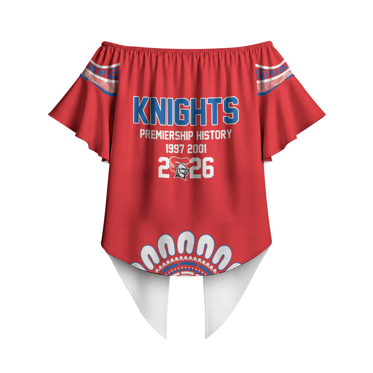 Newcastle Premiers 2026 Off Shoulder Wrap Waist Top Knights Champions Three Premiership History