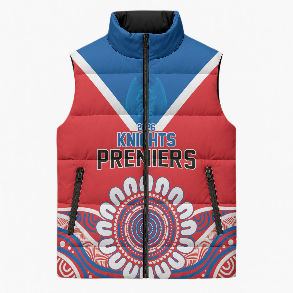 Newcastle Premiers 2026 Sleeveless Puffer Jacket Knights Champions Three Premiership History