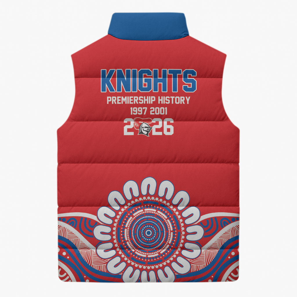 Newcastle Premiers 2026 Sleeveless Puffer Jacket Knights Champions Three Premiership History