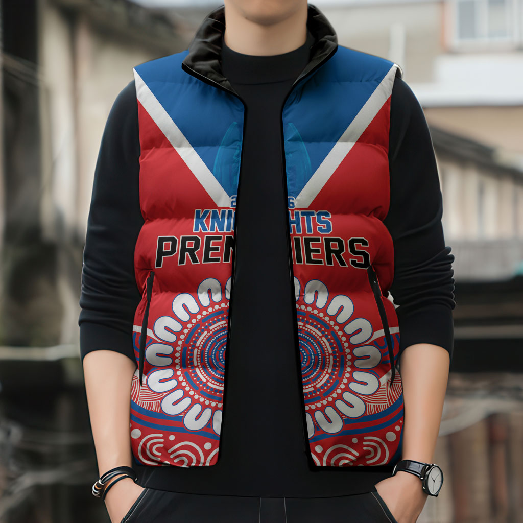 Newcastle Premiers 2026 Sleeveless Puffer Jacket Knights Champions Three Premiership History