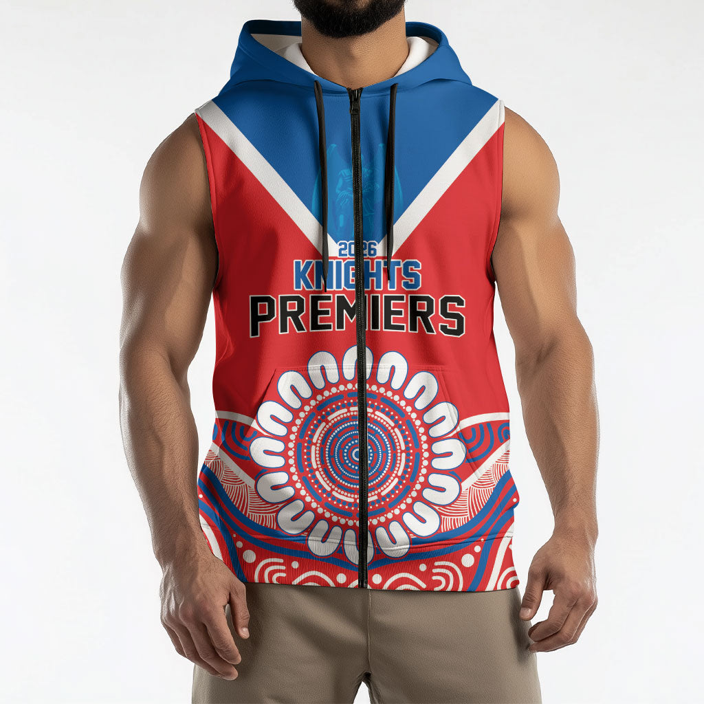 Newcastle Premiers 2026 Sleeveless Zip Hoodie Knights Champions Three Premiership History