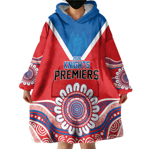 Newcastle Premiers 2026 Wearable Blanket Hoodie Knights Champions Three Premiership History