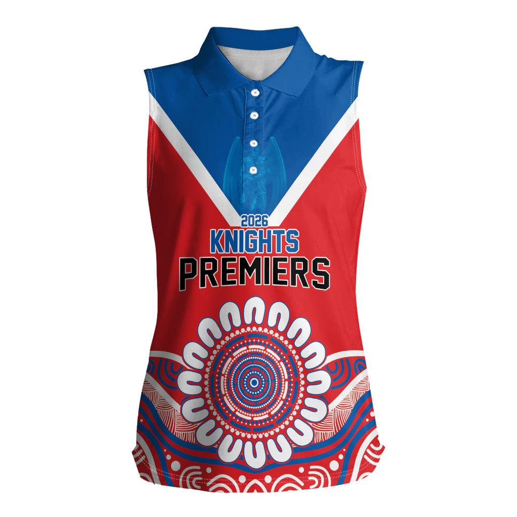 Newcastle Premiers 2026 Women Sleeveless Polo Shirt Knights Champions Three Premiership History
