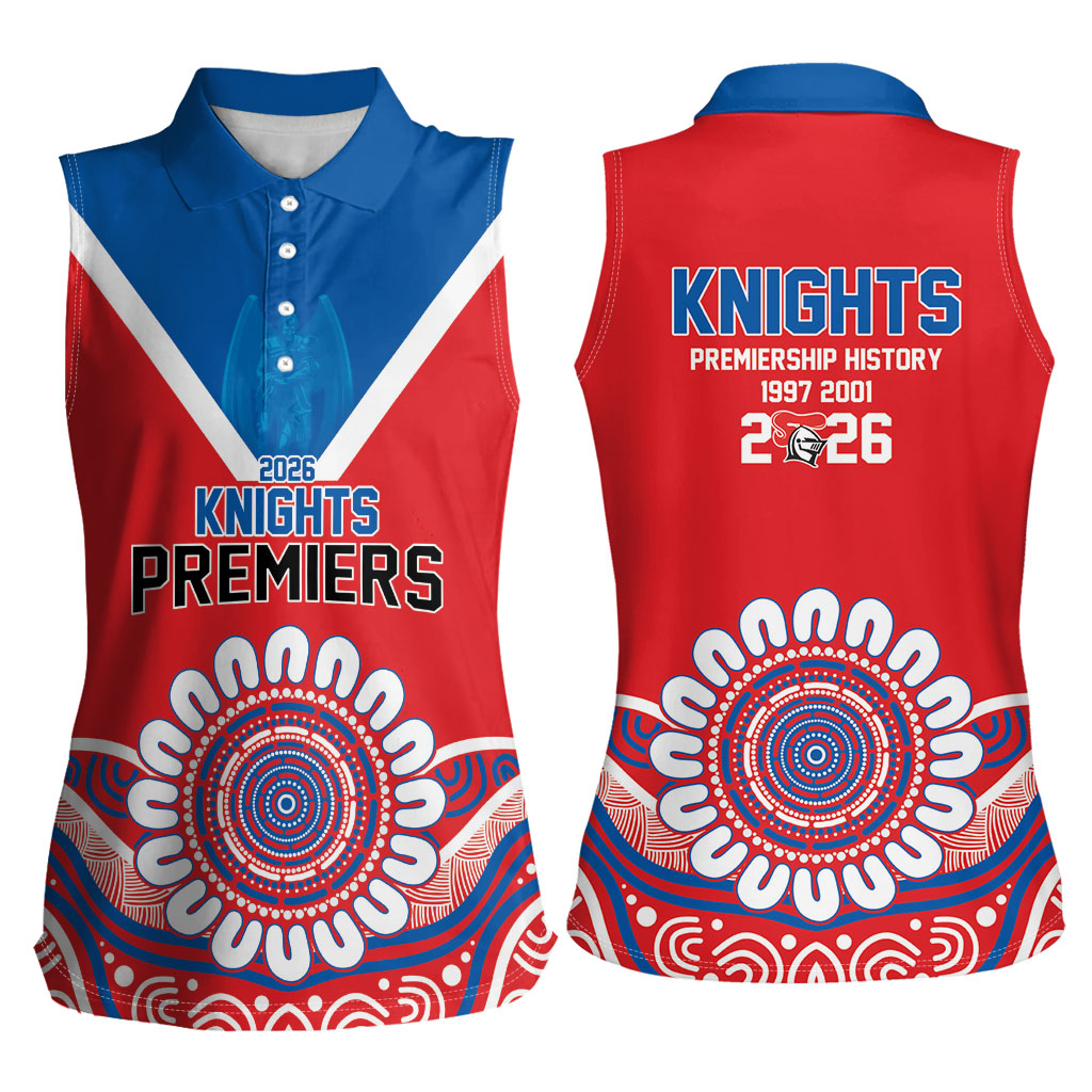 Newcastle Premiers 2026 Women Sleeveless Polo Shirt Knights Champions Three Premiership History