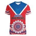 Newcastle Premiers 2026 Women V-Neck T-Shirt Knights Champions Three Premiership History