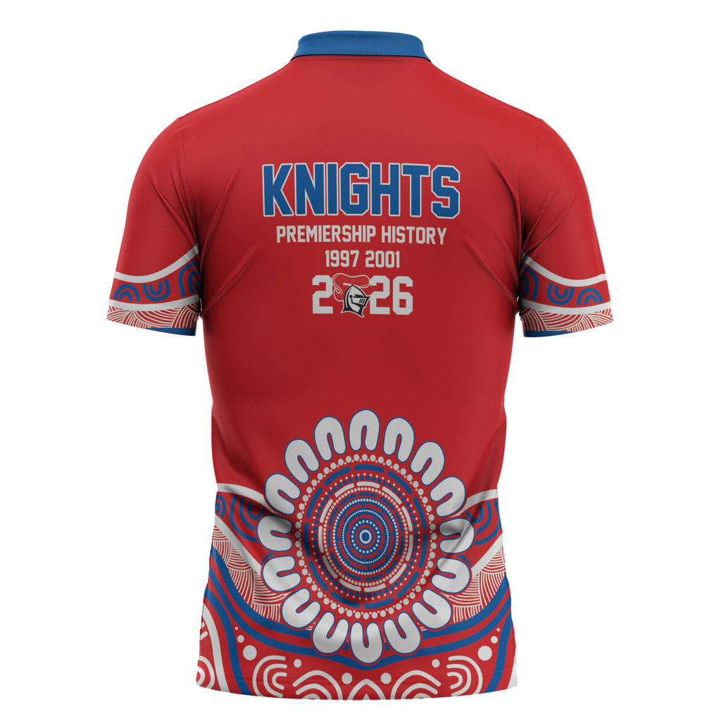 Newcastle Premiers 2026 Zipper Polo Shirt Knights Champions Three Premiership History