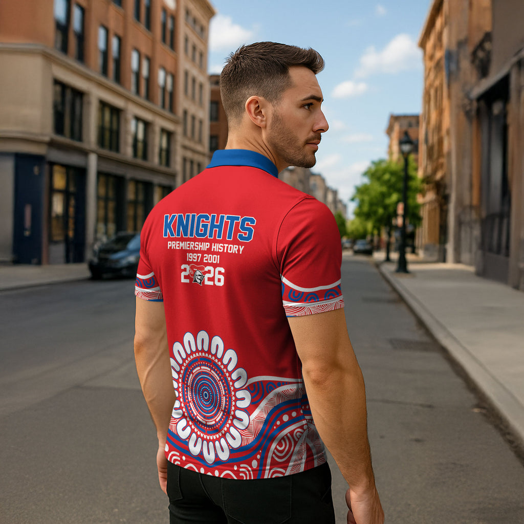 Newcastle Premiers 2026 Zipper Polo Shirt Knights Champions Three Premiership History