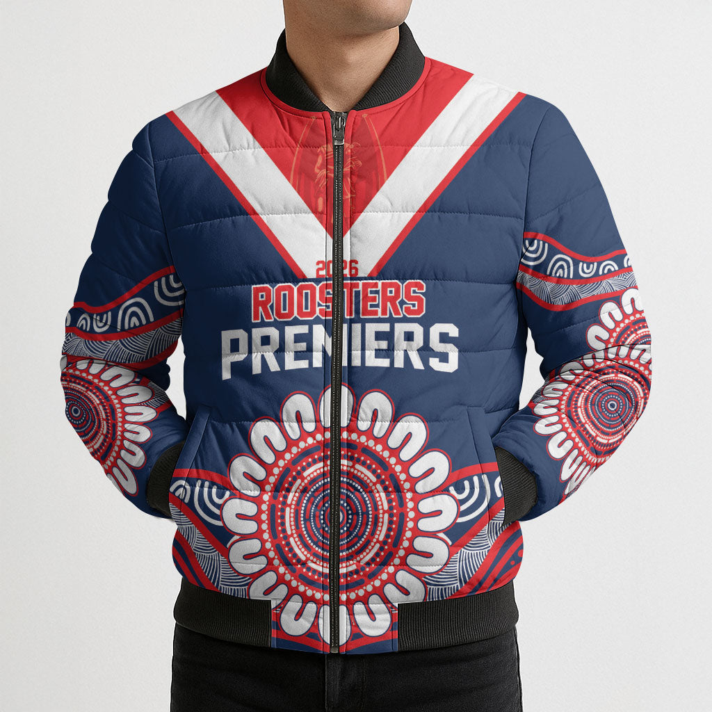 Sydney Premiers 2026 Bomber Puffer Jacket Roosters Fifth Championship