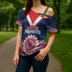 Sydney Premiers 2026 Cross Shoulder Shirt Roosters Fifth Championship