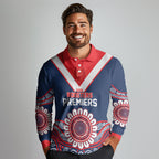 Sydney Premiers 2026 Long Sleeve Polo Shirt Roosters Fifth Championship