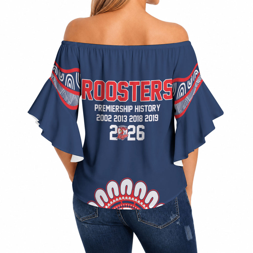 Sydney Premiers 2026 Off Shoulder Wrap Waist Top Roosters Fifth Championship