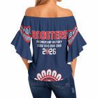 Sydney Premiers 2026 Off Shoulder Wrap Waist Top Roosters Fifth Championship