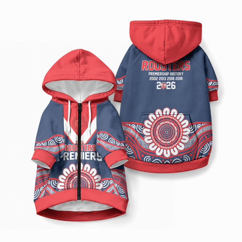 Sydney Premiers 2026 Pet Hoodie Roosters Fifth Championship