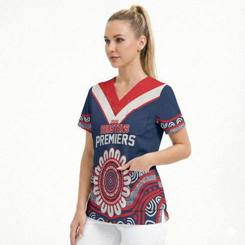 Sydney Premiers 2026 Scrub Top Roosters Fifth Championship