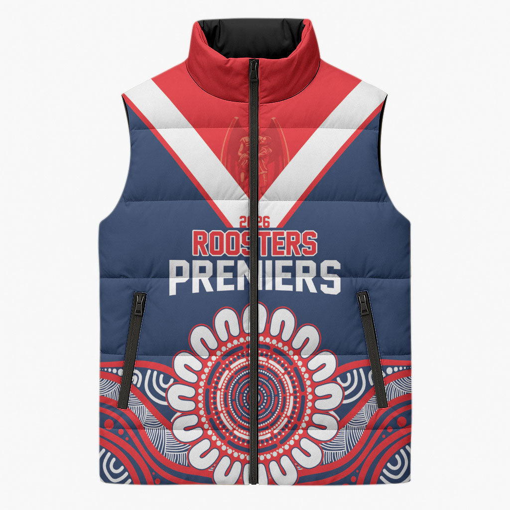 Sydney Premiers 2026 Sleeveless Puffer Jacket Roosters Fifth Championship