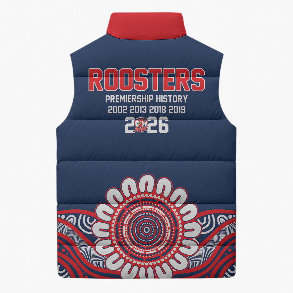 Sydney Premiers 2026 Sleeveless Puffer Jacket Roosters Fifth Championship