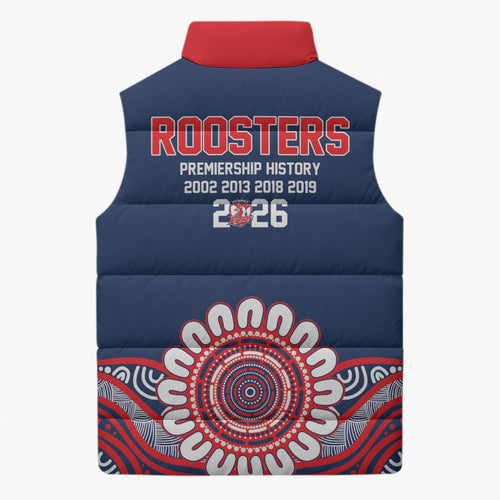 Sydney Premiers 2026 Sleeveless Puffer Jacket Roosters Fifth Championship