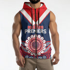 Sydney Premiers 2026 Sleeveless Zip Hoodie Roosters Fifth Championship
