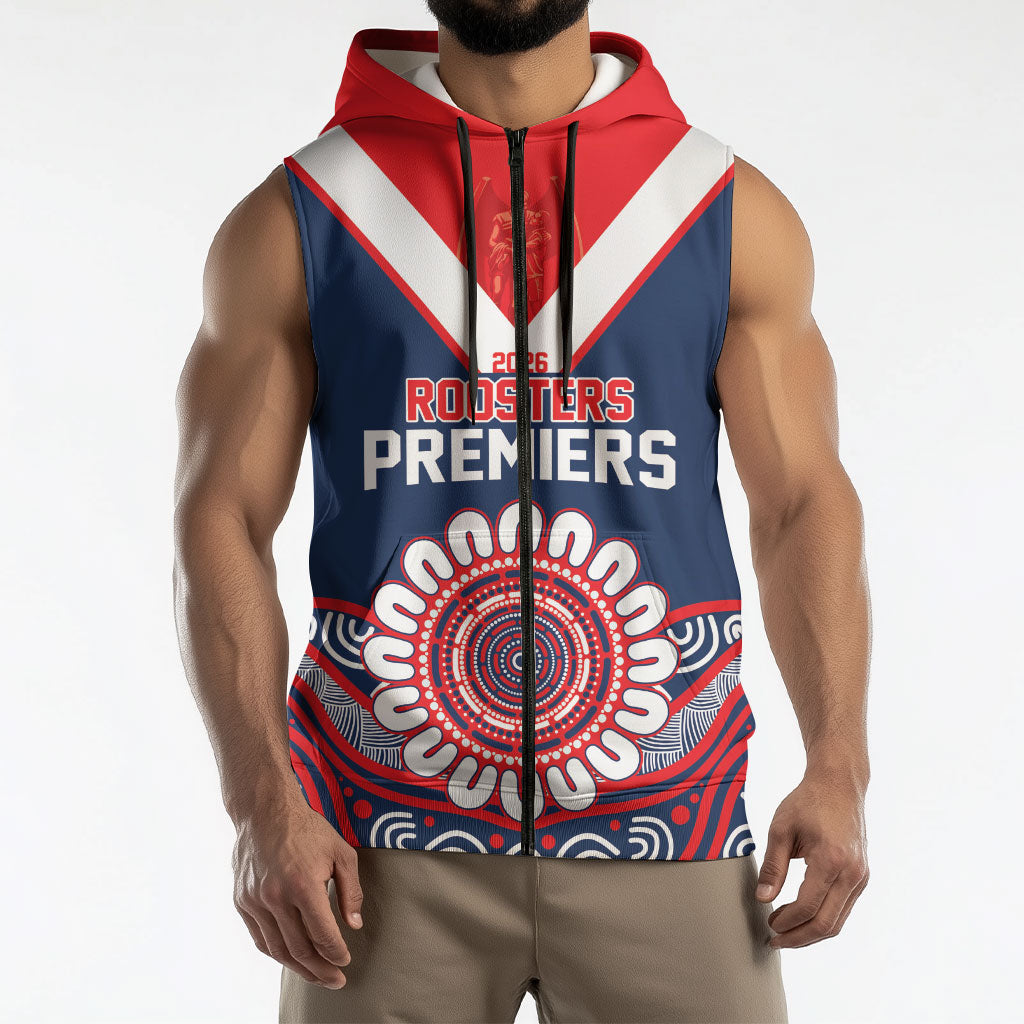 Sydney Premiers 2026 Sleeveless Zip Hoodie Roosters Fifth Championship