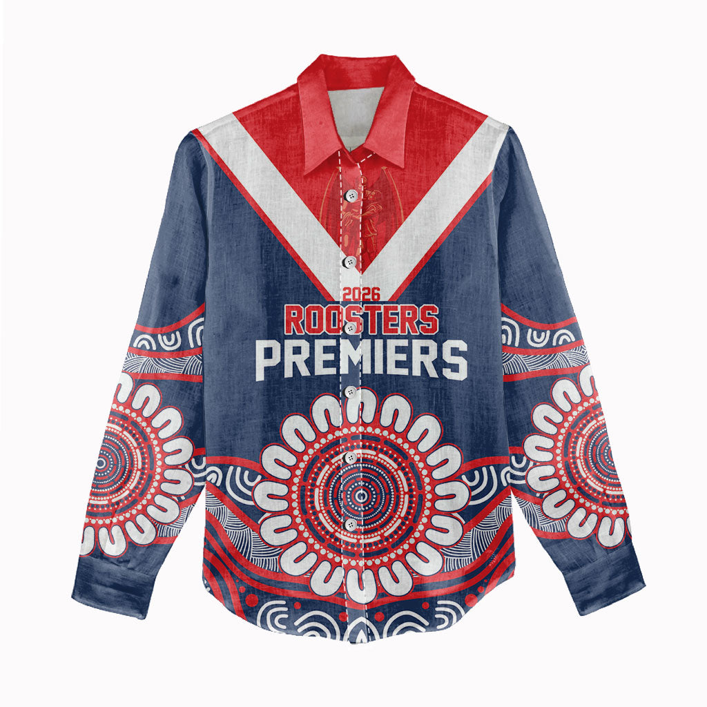 Sydney Premiers 2026 Women Casual Shirt Roosters Fifth Championship