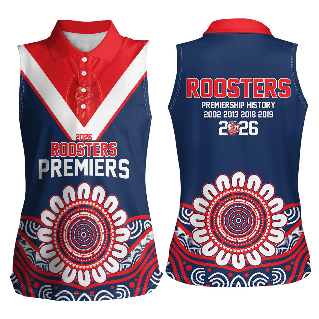 Sydney Premiers 2026 Women Sleeveless Polo Shirt Roosters Fifth Championship