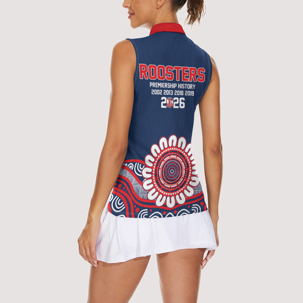 Sydney Premiers 2026 Women Sleeveless Polo Shirt Roosters Fifth Championship