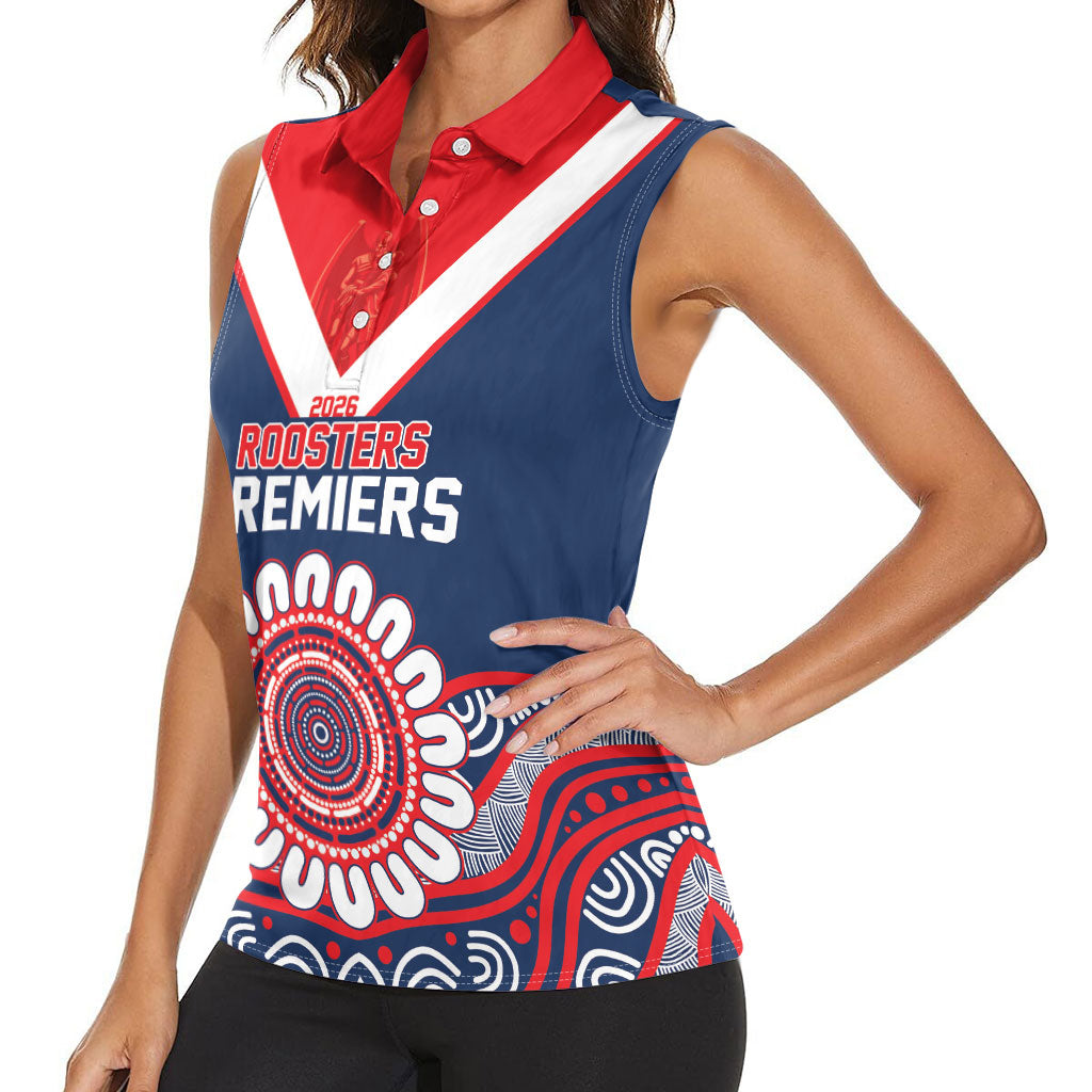 Sydney Premiers 2026 Women Sleeveless Polo Shirt Roosters Fifth Championship