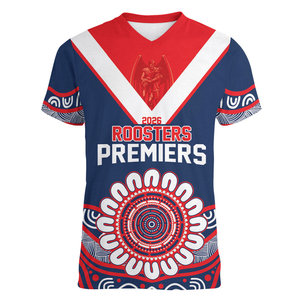 Sydney Premiers 2026 Women V-Neck T-Shirt Roosters Fifth Championship