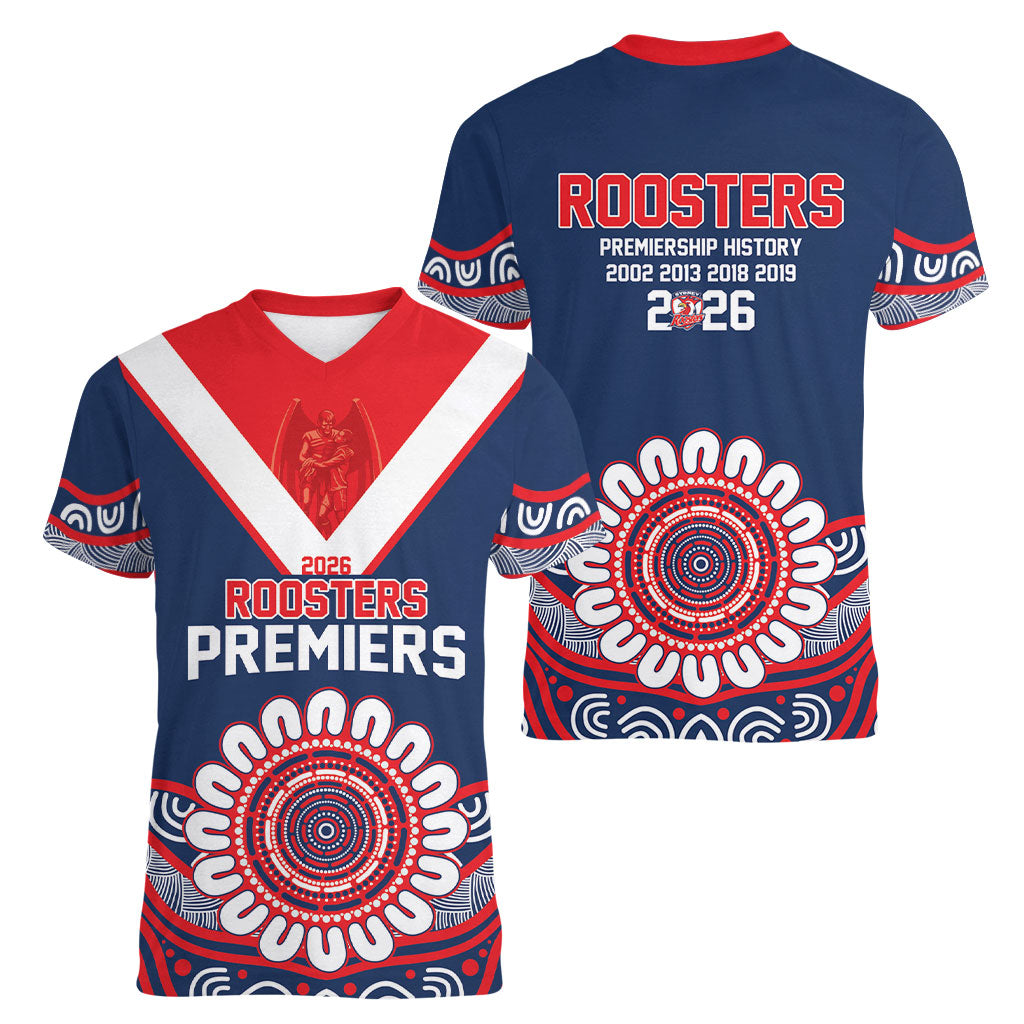 Sydney Premiers 2026 Women V-Neck T-Shirt Roosters Fifth Championship