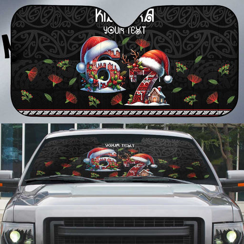 Aotearoa Six Seven Personalized Auto Sun Shade New Zealand Funny Christmas - Aussie Hoodie