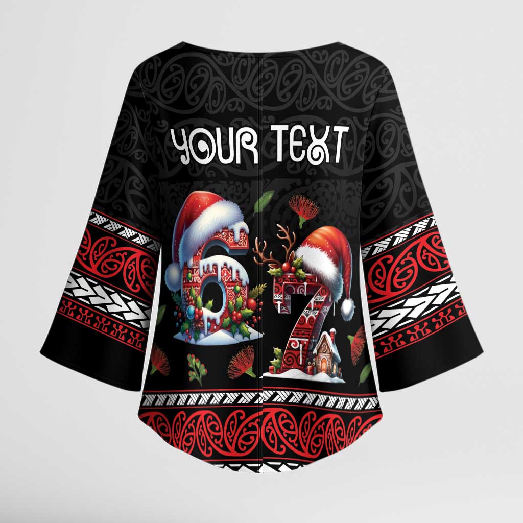 Aotearoa Six Seven Personalized Kimono Sleeve Blouse New Zealand Funny Christmas - Aussie Hoodie