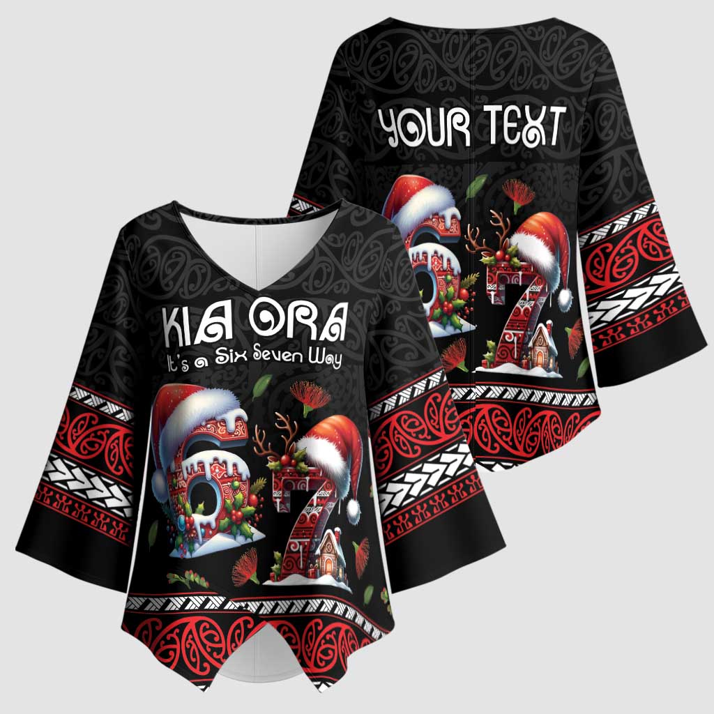Aotearoa Six Seven Personalized Kimono Sleeve Blouse New Zealand Funny Christmas - Aussie Hoodie