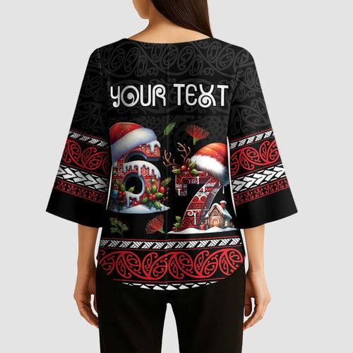 Aotearoa Six Seven Personalized Kimono Sleeve Blouse New Zealand Funny Christmas - Aussie Hoodie