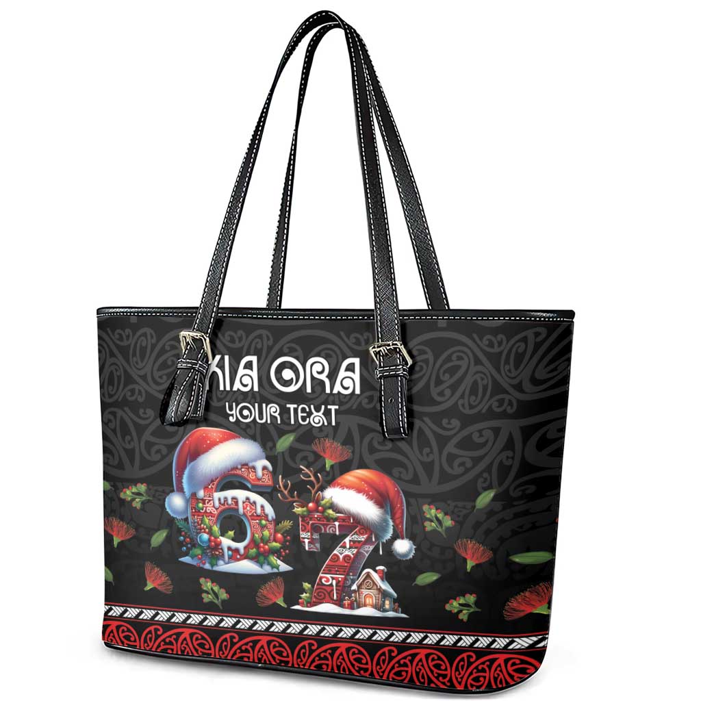 Aotearoa Six Seven Personalized Leather Tote Bag New Zealand Funny Christmas - Aussie Hoodie