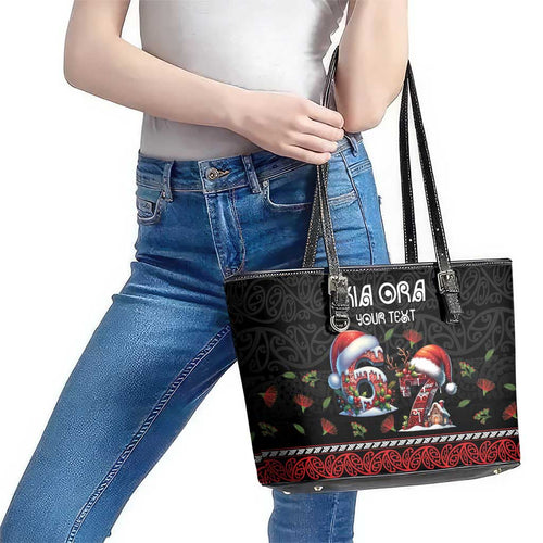 Aotearoa Six Seven Personalized Leather Tote Bag New Zealand Funny Christmas - Aussie Hoodie